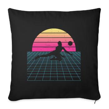 Volley féminin Volleyeur Volleyeur Masculin Volleyeur Volleyeur - Housse de coussin décorative 45 x 45 cm - noir - Devant