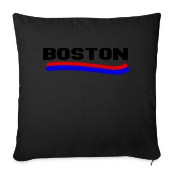 Boston - Sofa pillowcase 17,3'' x 17,3'' (45 x 45 cm) - black - Front