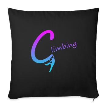 climbing - Sofakissenbezug 45 x 45 cm - Schwarz - Vorne