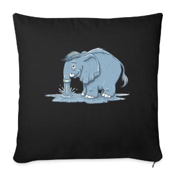 Pipo - Sofa pillowcase 17,3'' x 17,3'' (45 x 45 cm) - black - Front