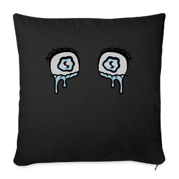 Comic Eyes Tears Sad - Sofa pillowcase 17,3'' x 17,3'' (45 x 45 cm) - black - Front