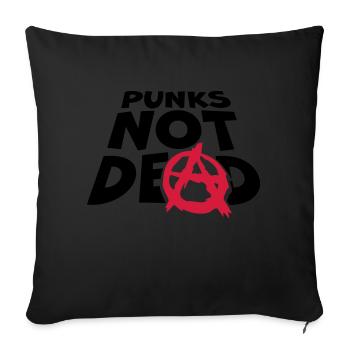punks not dead quote - Sofa pillowcase 17,3'' x 17,3'' (45 x 45 cm) - black - Front