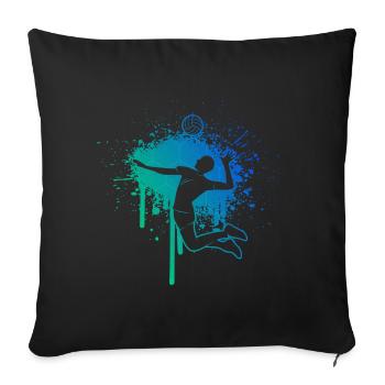 Volleyball Player Beach Volley Volleyball Player - Sofa pillowcase 17,3'' x 17,3'' (45 x 45 cm) - black - Front