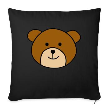 Cute bear - Sofakissenbezug 45 x 45 cm - Schwarz - Vorne