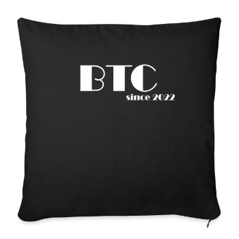 BTC depuis 2022 w - Housse de coussin décorative 45 x 45 cm - noir - Devant