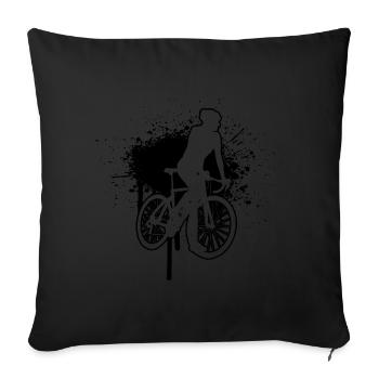 Vélo de route Cycliste de route Femmes Vélo de route Cyclisme de route Cyclisme de route - Housse de coussin décorative 45 x 45 cm - noir - Devant