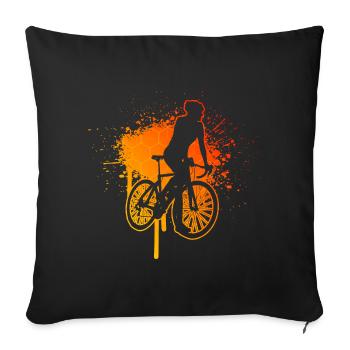 Road Bike Road Cycling Road Bike Road Cyclist - Sofa pillowcase 17,3'' x 17,3'' (45 x 45 cm) - black - Front
