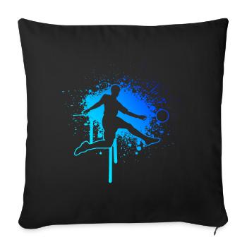 Football Footballers Women's Football Players Men - Sofa pillowcase 17,3'' x 17,3'' (45 x 45 cm) - black - Front
