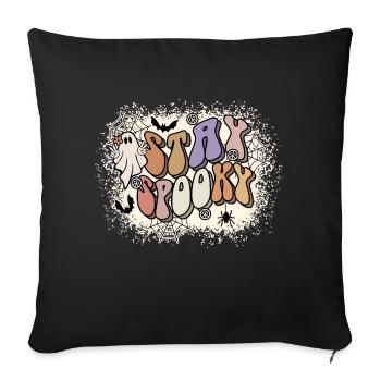 Bleached Ghost Hippie HALLOWEEN - Stay Spooky - Sofa pillowcase 17,3'' x 17,3'' (45 x 45 cm) - black - Front