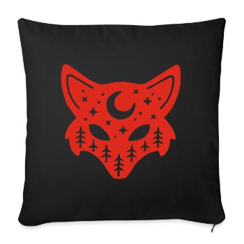Rotfuchs-Totem der Natur - Sofakissenbezug 45 x 45 cm - Schwarz - Vorne