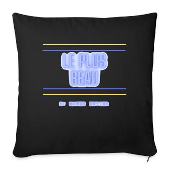 Le plus beau - Housse de coussin décorative 45 x 45 cm - noir - Devant