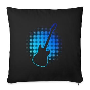 Hommes Guitariste Féminin Guitariste Guitariste - Housse de coussin décorative 45 x 45 cm - noir - Devant