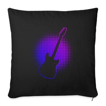 Guitariste Guitare Guitare Guitariste Femmes - Housse de coussin décorative 45 x 45 cm - noir - Devant