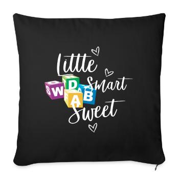 Small Smart and Sweet - Sofa pillowcase 17,3'' x 17,3'' (45 x 45 cm) - black - Front