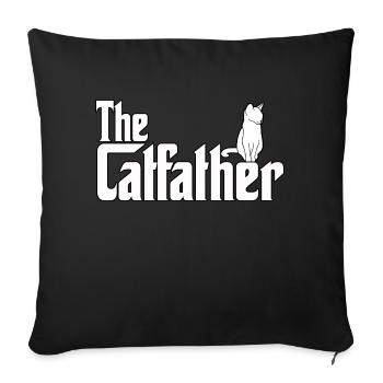 Funny Cat Owner Cats Papa Parody Cat - Sofa pillowcase 17,3'' x 17,3'' (45 x 45 cm) - black - Front