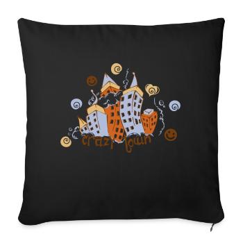 Crazy Town - Sofakissenbezug 45 x 45 cm - Schwarz - Vorne