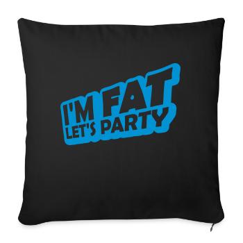 à la grosse laisse faire la fête - Housse de coussin décorative 45 x 45 cm - noir - Devant
