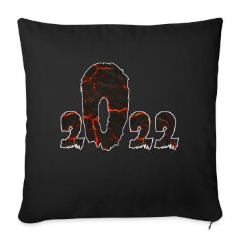 Fuck 2022 - Sofakissenbezug 45 x 45 cm - Schwarz - Vorne