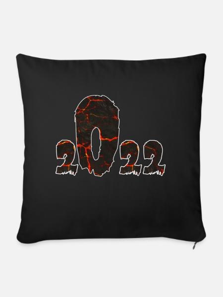 Fuck 2022 - Sofakissenbezug 45 x 45 cm - Schwarz