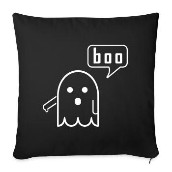 boo ghost - Sofakissenbezug 45 x 45 cm - Schwarz - Vorne