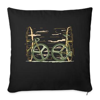 Bicycle portal black hole - Sofa pillowcase 17,3'' x 17,3'' (45 x 45 cm) - black - Front