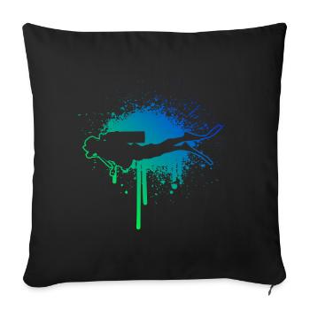 Plongeurs Plongée libre Plongeurs Hommes - Housse de coussin décorative 45 x 45 cm - noir - Devant