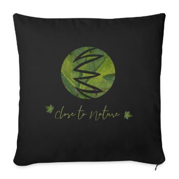 nature lovers Nature lovers - Sofa pillowcase 17,3'' x 17,3'' (45 x 45 cm) - black - Front