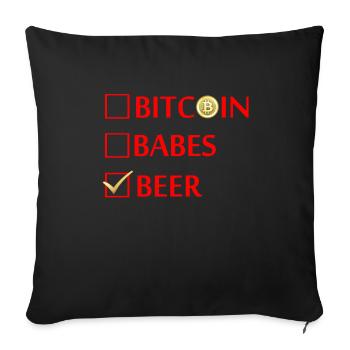 Beer - Housse de coussin décorative 45 x 45 cm - noir - Devant