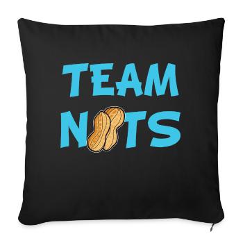 Gender Reveal Team Nuts Announcement Baby Shower - Housse de coussin décorative 45 x 45 cm - noir - Devant