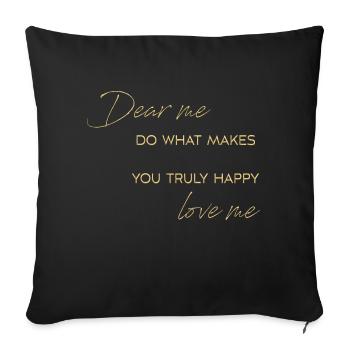 dear me - Sofa pillowcase 17,3'' x 17,3'' (45 x 45 cm) - black - Front