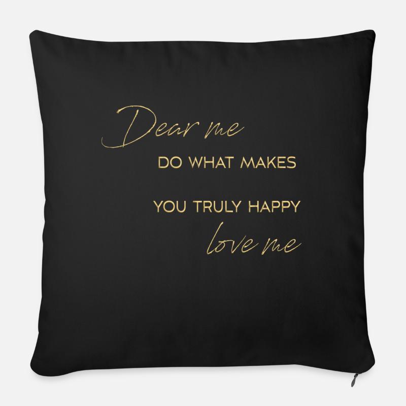cher moi - Housse de coussin décorative 45 x 45 cm - noir