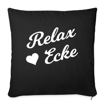 Relax Pillow - Sofa pillowcase 17,3'' x 17,3'' (45 x 45 cm) - black - Front