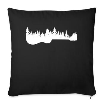 Guitar Forest Vintage Gift For Him - Sofa pillowcase 17,3'' x 17,3'' (45 x 45 cm) - black - Front