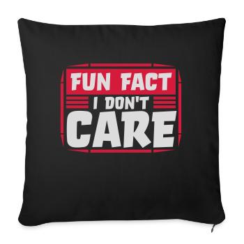 Je me fiche des faits - Housse de coussin décorative 45 x 45 cm - noir - Devant