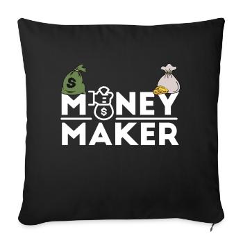 Money Maker Money Dollar Gift Idea - Sofa pillowcase 17,3'' x 17,3'' (45 x 45 cm) - black - Front