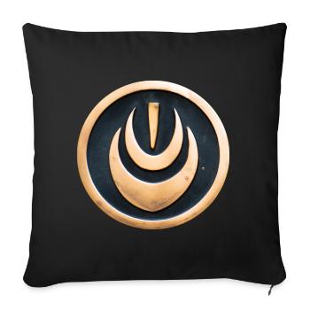 AI Medal #3 - Sofa pillowcase 17,3'' x 17,3'' (45 x 45 cm) - black - Front