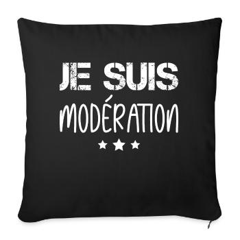 Je suis moderation - Housse de coussin décorative 45 x 45 cm - noir - Devant