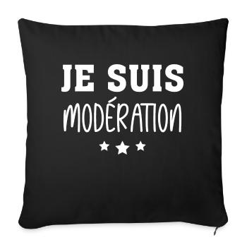 Je Suis Modération - Housse de coussin décorative 45 x 45 cm - noir - Devant