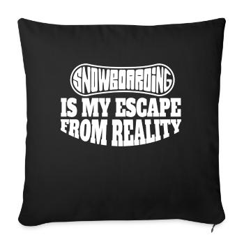 Snowboard slogan winter sports snowboarders - Sofa pillowcase 17,3'' x 17,3'' (45 x 45 cm) - black - Front