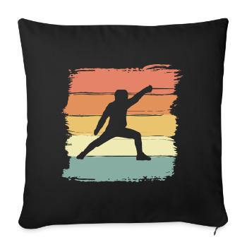 Fencing vintage retro fencing legend - Sofa pillowcase 17,3'' x 17,3'' (45 x 45 cm) - black - Front