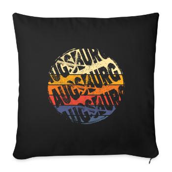 Augsburg Germany City Vintage Retro Skyline - Sofa pillowcase 17,3'' x 17,3'' (45 x 45 cm) - black - Front