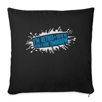 Amusez-vous au travail - Housse de coussin décorative 45 x 45 cm - noir - Devant