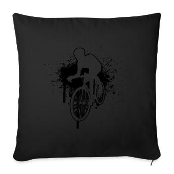 Roadbike Road Bike Road Bike Road Cyclistes Hommes Femmes - Housse de coussin décorative 45 x 45 cm - noir - Devant