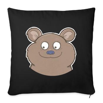 Bear - Sofa pillowcase 17,3'' x 17,3'' (45 x 45 cm) - black - Front
