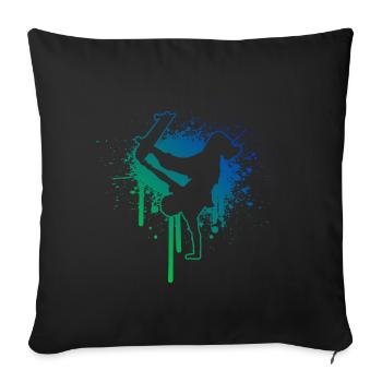 Skateboarder Skater Skating Men Skateboarding - Sofa pillowcase 17,3'' x 17,3'' (45 x 45 cm) - black - Front