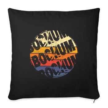 Bochum Germany City Vintage Retro Skyline - Sofa pillowcase 17,3'' x 17,3'' (45 x 45 cm) - black - Front