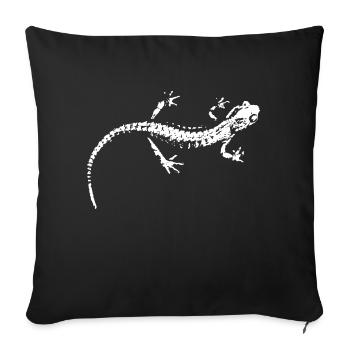 Salamandre - Housse de coussin décorative 45 x 45 cm - noir - Devant