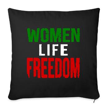 Women life freedom iran - Housse de coussin décorative 45 x 45 cm - noir - Devant