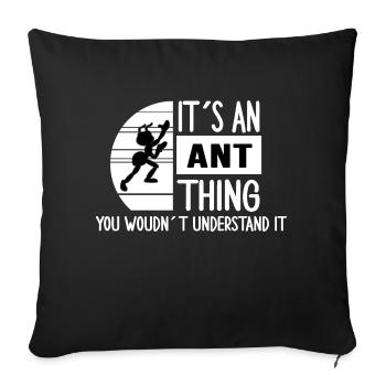 Ant colony ant "ant-thing" ant state - Sofa pillowcase 17,3'' x 17,3'' (45 x 45 cm) - black - Front