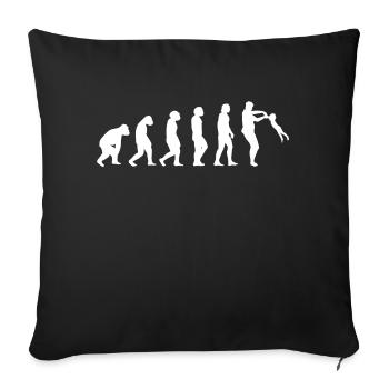 Papa Enfant Papa J’aime Papa Papa Fête des pères Fille - Housse de coussin décorative 45 x 45 cm - noir - Devant